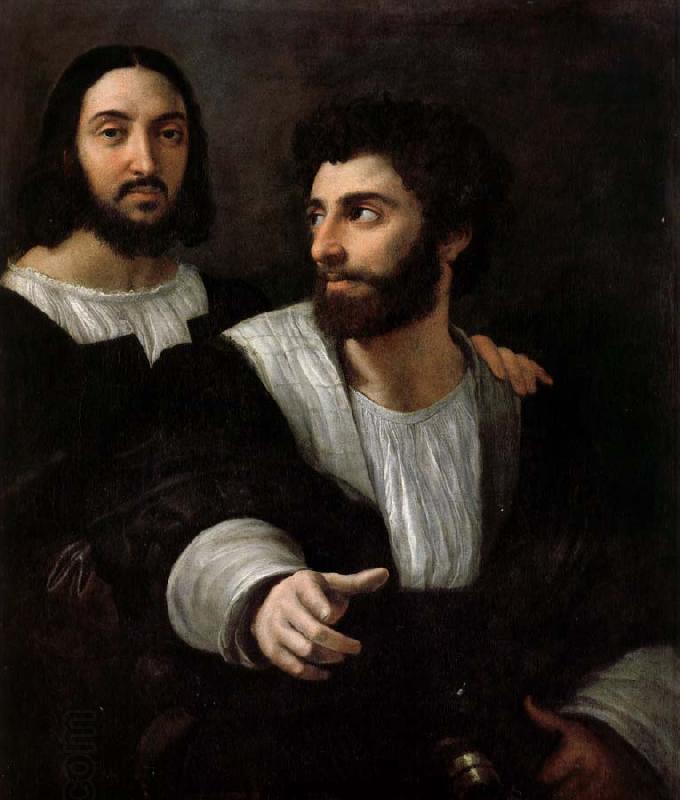 RAFFAELLO Sanzio Together with a friend of a self-portrait China oil painting art